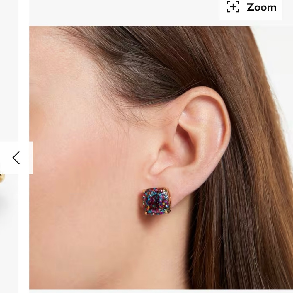 Kate Spade Multiglitter Small Gold Stud Earrings - Picture 4 of 5